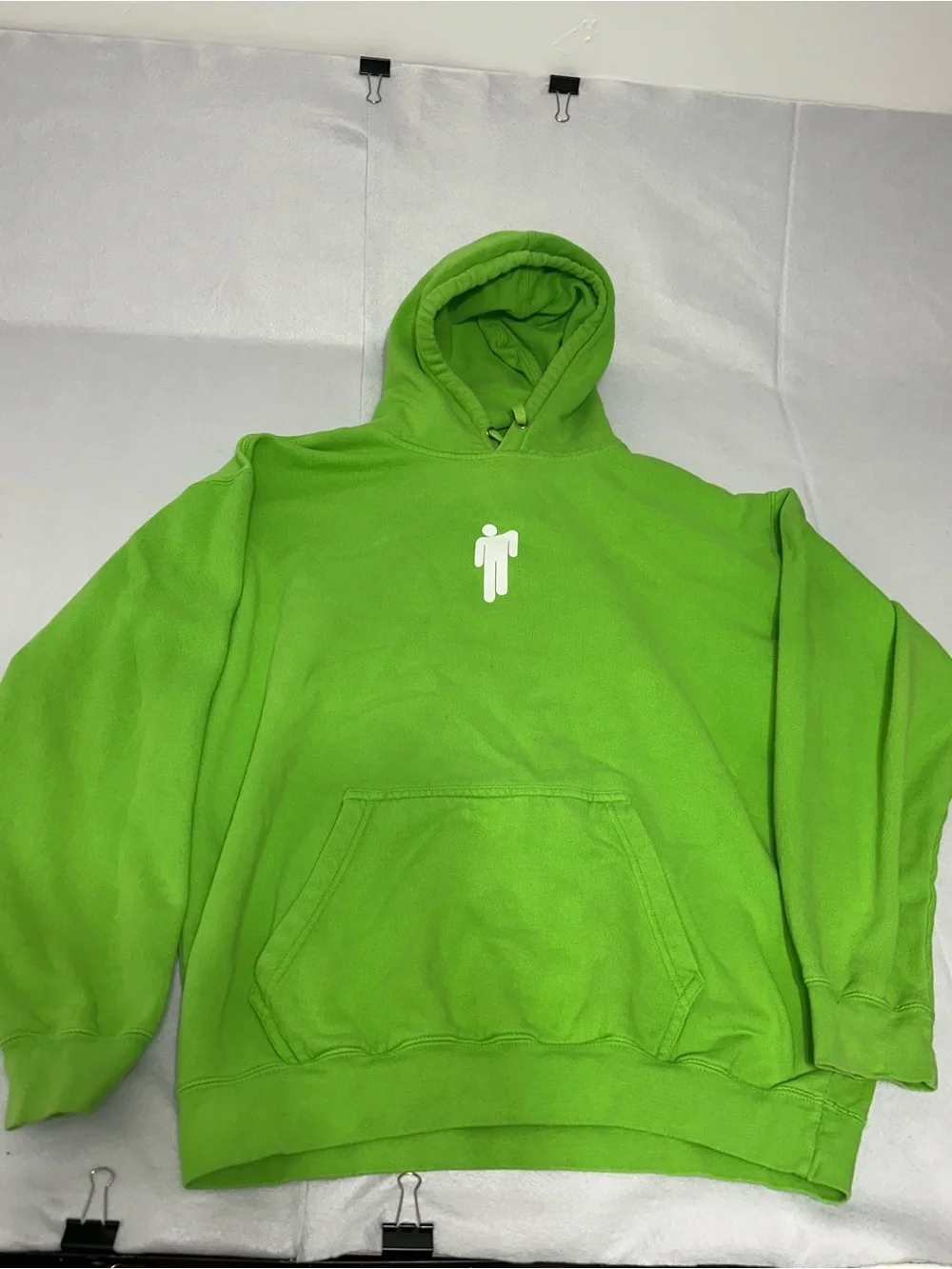 Billie Eilish Blohsh Hoodie Size Large Bright Green Pullover Sweatshirt